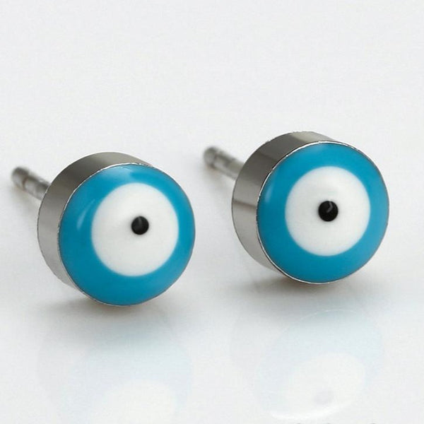 Blue Evil eye earrings