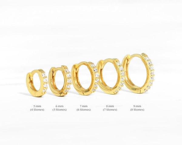 Sterling Silver Huggie Hoop Earrings
