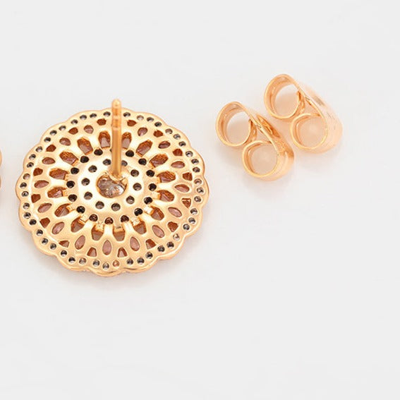 Two Toned Big Studs- Gold Plated HNS Studio Canada