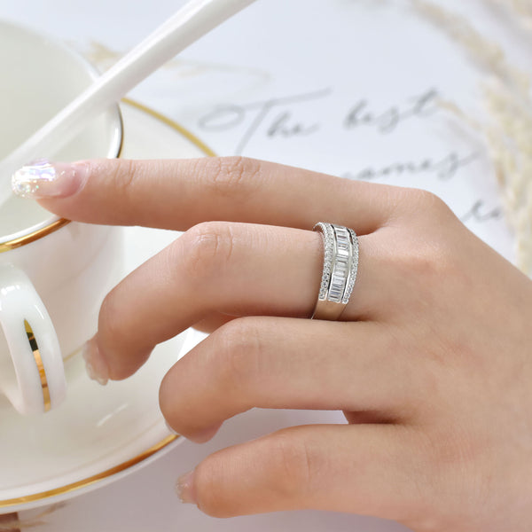 1.2 Ct AAA CZ Sterling Silver Eternity Ring HNS Studio Canada