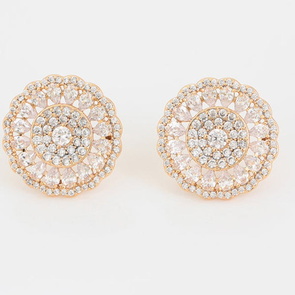 Two Toned Big Studs- Gold Plated HNS Studio Canada