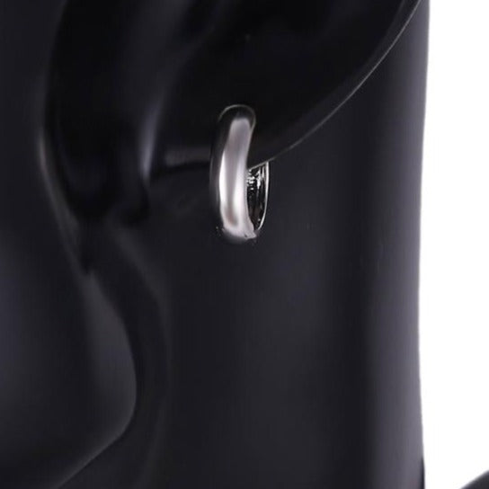 Silver Chunky Hoop Earrings  HNS Studio Canada