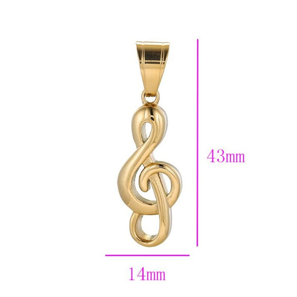 G Clef Music Note Necklace