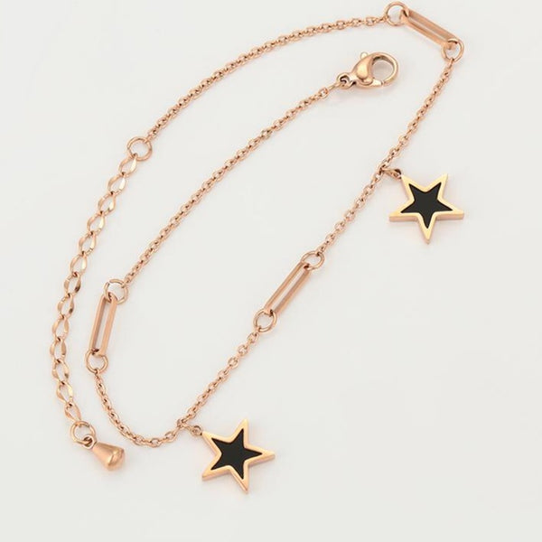 Rose Gold Star Anklet HNS Studio Canada