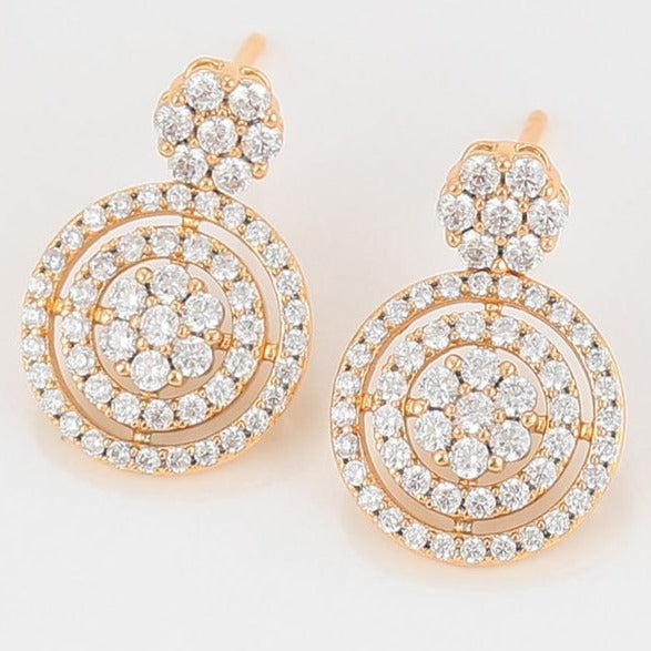 Gold Drop Earrings , 18K Gold Plated HNS Studio Canada