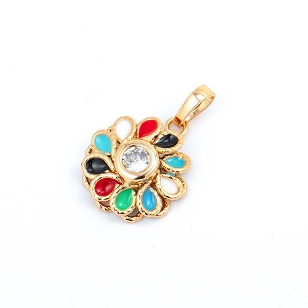 Multicolor Stones Pendant Necklace HNS Studio Canada