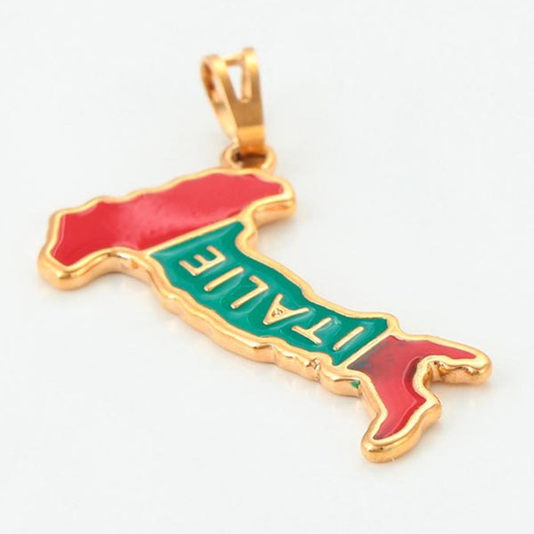 Italy Map Necklace HNS Studio Canada