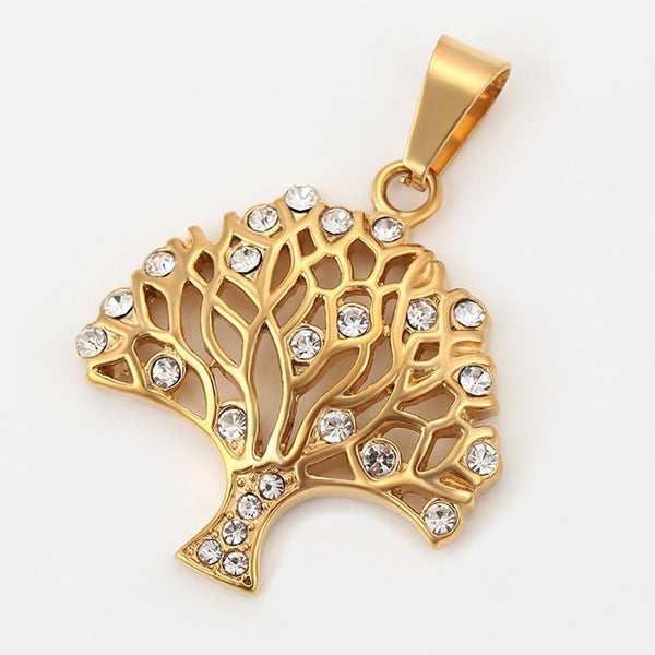 Tree of Life Pendant Necklace 24K Gold plated HNS Studio Canada