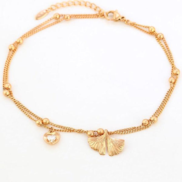 18k Gold Filled Two Layers Anklet HNS Studio Canada