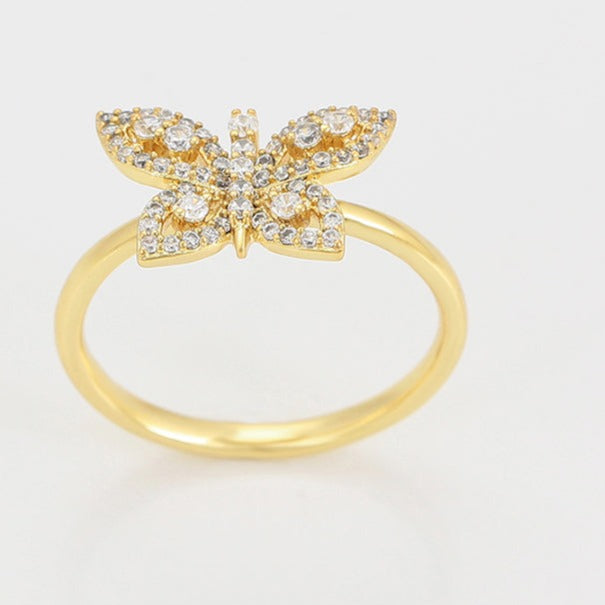 14k Gold Plated Butterfly Ring