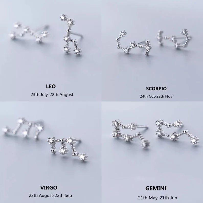 Zodiac sales stud earrings