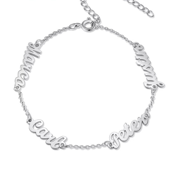 Multiple Names Bracelet in Sterling Silver HNS Studio Canada
