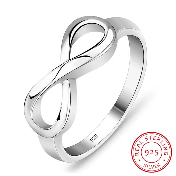 Sterling Silver 925 Infinity Ring - HNS Studio