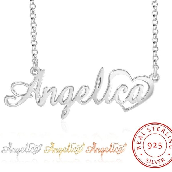 Name Necklace with Heart