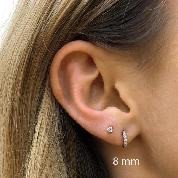 Sterling Silver Huggie Hoop Earrings