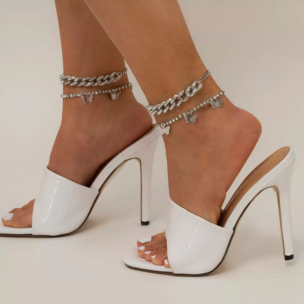 Rhinestone Butterfly Anklet HNS Studio Canada