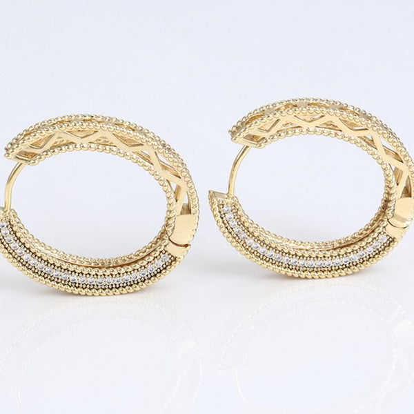 14K gold plated hoops HNS Studio Canada