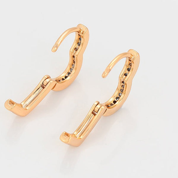 18K Gold Plated Heart Hoop Earrings HNS Studio Canada