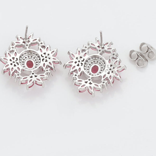 Primrose Pink Floral Studs HNS Studio Canada