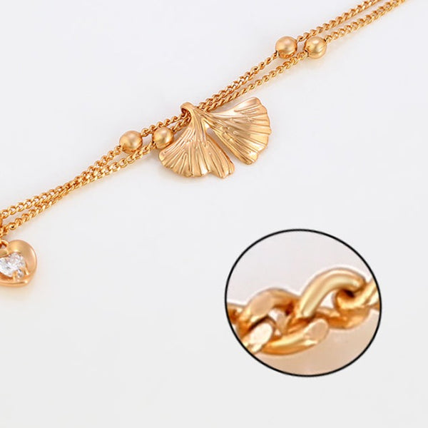 18k Gold Filled Two Layers Anklet HNS Studio Canada