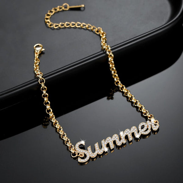 Personalized Iced Out Bling Name Bracelet HNS Studio Canada