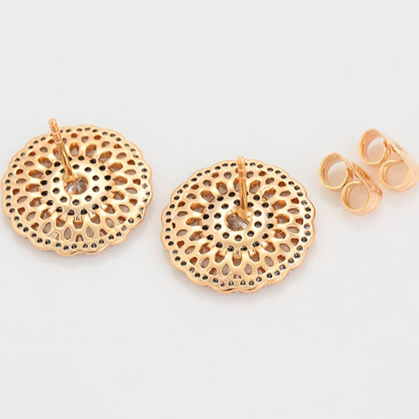 Two Toned Big Studs- Gold Plated HNS Studio Canada