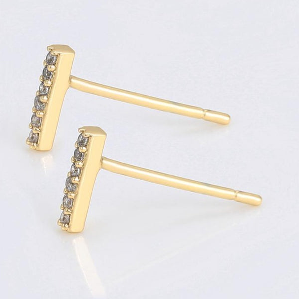 CZ Bar Stud Earrings HNS Studio Canada