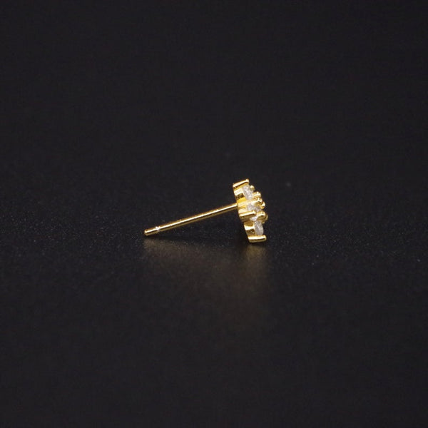 Tiny Flower CZ Stud Earrings HNS Studio Canada