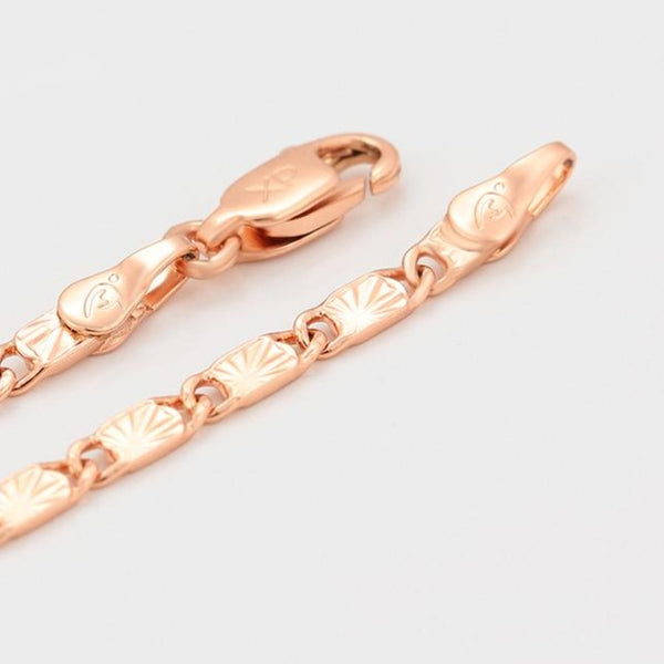 3mm Rose Gold Snail Chain Bracelet Anklet HNS Studio Canada