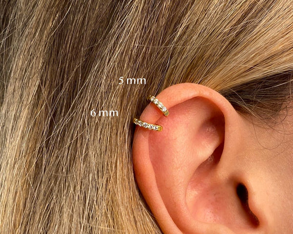 Sterling Silver Huggie Hoop Earrings