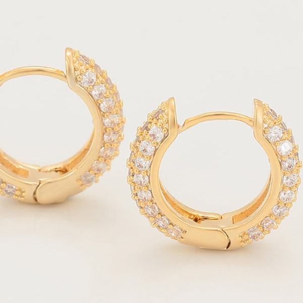 18k Gold Plated Hoop Earrings HNS Studio Canada