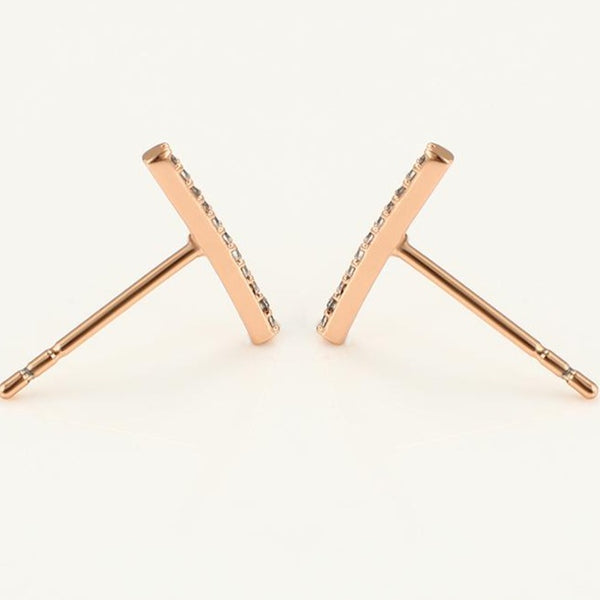 CZ Bar Stud earrings