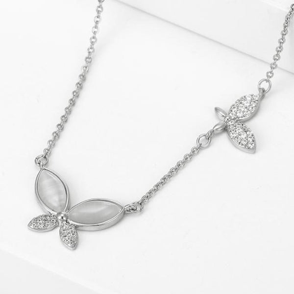 Silver Butterfly Necklace HNS Studio Canada