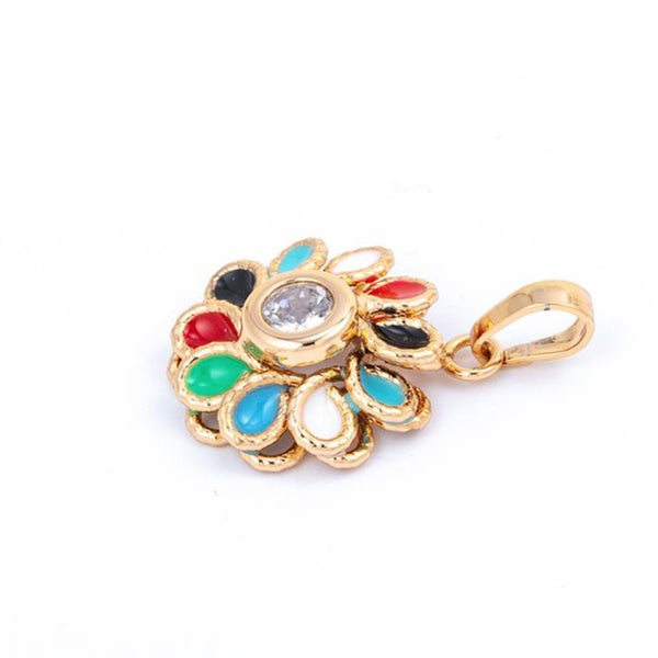 Multicolor Stones Pendant Necklace HNS Studio Canada