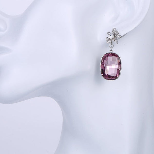 Classic Crystal Rose Earrings HNS Studio Canada