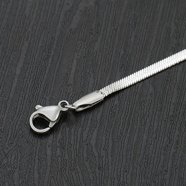 Thick Snake Anklet with Heart Charm HNS Studio Canada