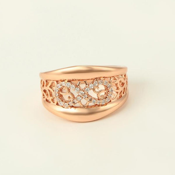 18K Rose Gold Plated Earrings and Ring Set HNS Studio Canada