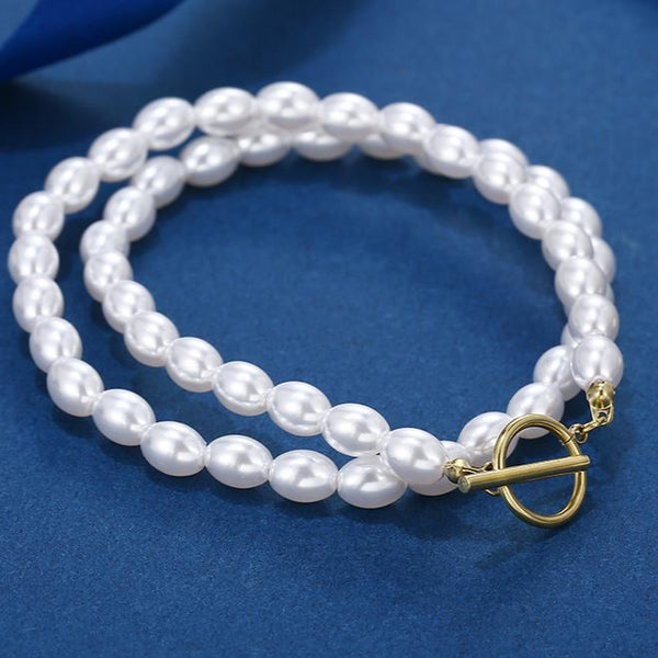 White Pearl Necklace HNS Studio Canada
