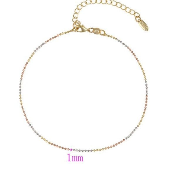 Tricolour Simple Anklet HNS Studio Canada