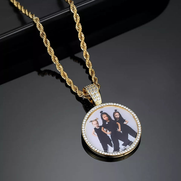 Personalized Custom Made Photo Circle Necklace