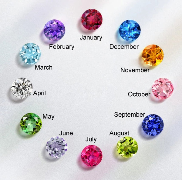 Personalized Family Name Necklace with Kids Names and Birthstones