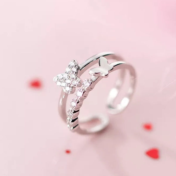 Butterfly Sterling Silver Open Ring HNS Studio Canada
