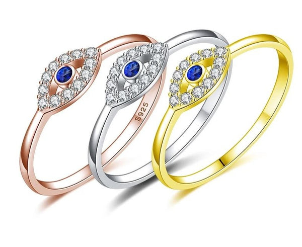 Evil Eye Sterling Silver Ring HNS Studio Canada