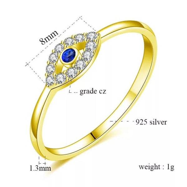 Evil Eye Sterling Silver Ring HNS Studio Canada