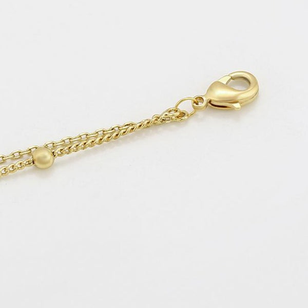 14k Gold Filled Honey Bee Charm Two Layers Anklet