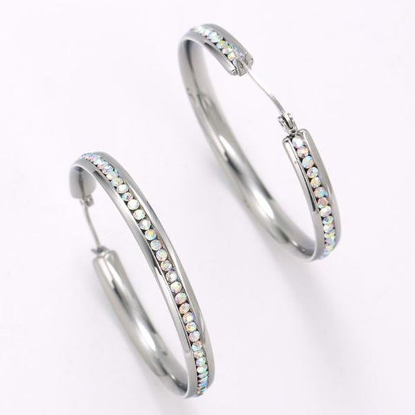 Silver Hoop Earrings HNS Studio Canada
