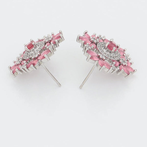 Primrose Pink Floral Studs HNS Studio Canada
