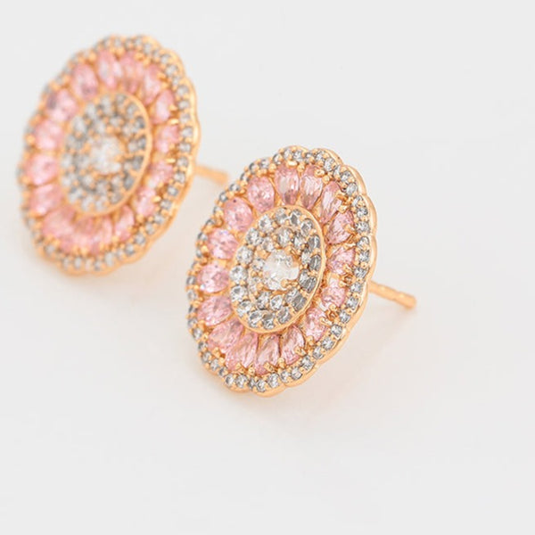 Two Toned Big Studs- Gold Plated HNS Studio Canada