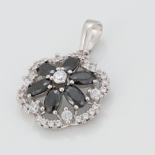 Black Crystal Jewelry Set