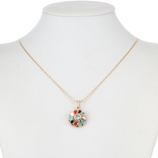 Multicolor Stones Pendant Necklace HNS Studio Canada